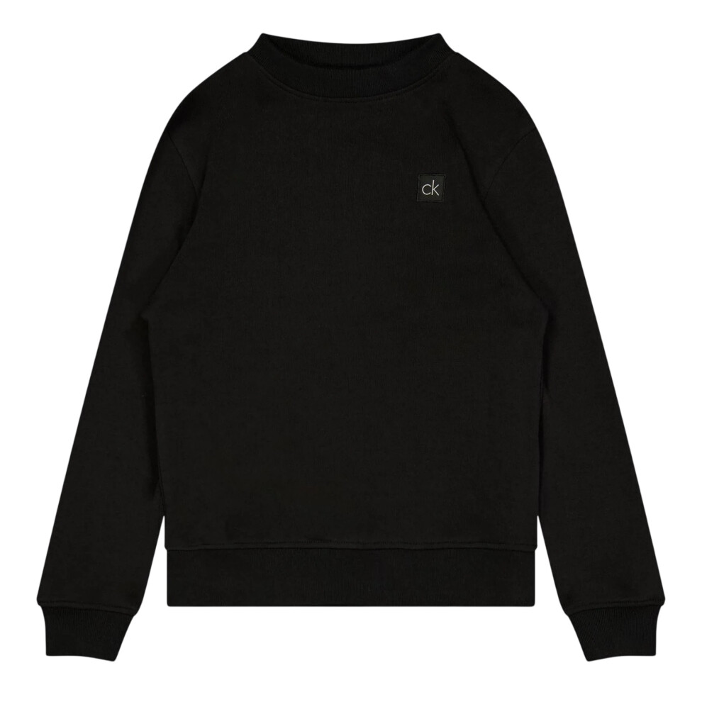 Calvin Klein (7-8 Years, Black/Silver) Childrens/Kids Embroidered Logo Golf Sweatshirt