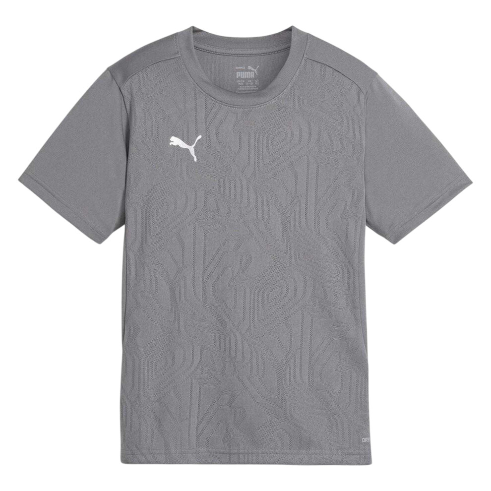 Puma (5-6 Years, Grey) Childrens/Kids Embossed Jacquard Regular Jersey