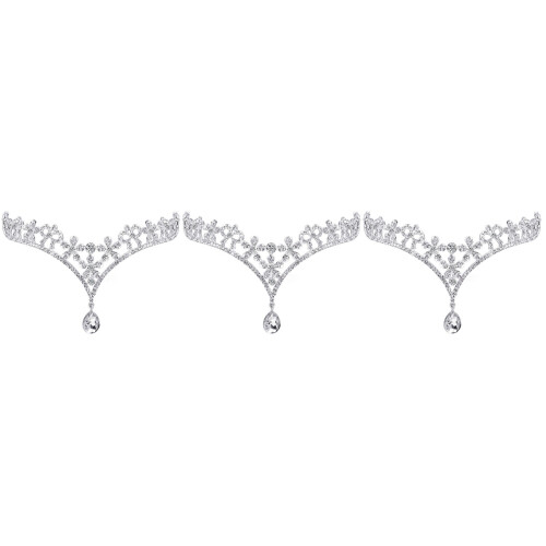 3Pièces Frontlets Cérémonie Argent Éclat Élégant 2