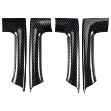 4pcs Car Stickers ABS Carbon Fiber Grain Interior Door Armrest Decoration Cover for 6 MK6 2009-2013