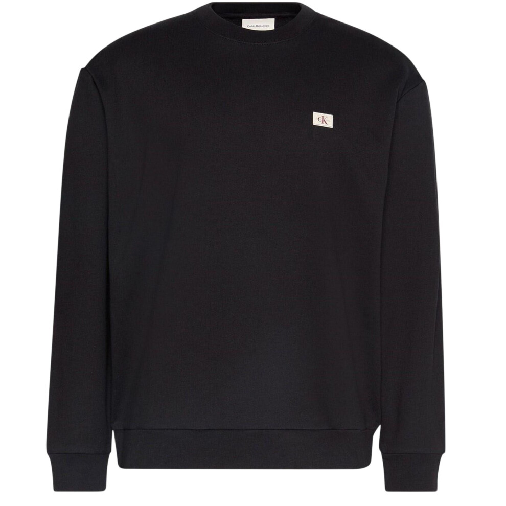 Calvin Klein (L, Black) Mens Woven Sweatshirt