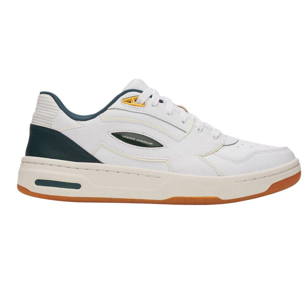 Under Armour (9 Uk, White/Green) Mens Low Cut Trainers