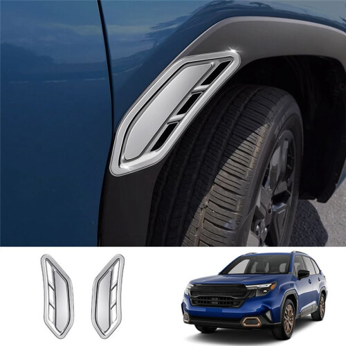 Car Side Wing Air Flow Intake Cover Side  Trim Frame for  Forester 2025 Silver