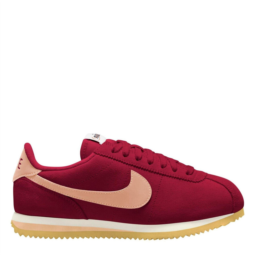 Nike (8 Uk, Team Red/Pink) Womens/Ladies Cortez Suede Trainers