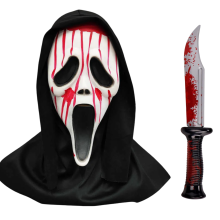 Scream Maske und Messer für Halloween Kostüm Verkleidung Scream Outfit Gruselig — scream maske, scream kostüm, halloween maske, gummi messer