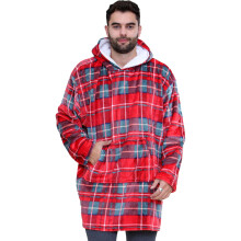Thick Red Hooded Oversize Hoodie Blanket Kocobluza Warm Soft Thick Red — blanket hoodie oversized, blanket hoodie hooded, red blanket hoodie