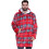 Couverture Pull Épaisse Kocobluza Oversize avec Capuche Chaleur Douce Épaisse Rouge — sweat à capuche 1