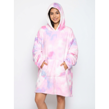 Cozy Hoodie Blanket Thick Kocobluza Oversize with Hood Warm Soft Sherpa Pink — sherpa fleece hoodie, pink blanket hoodie, oversized hoodie with hood