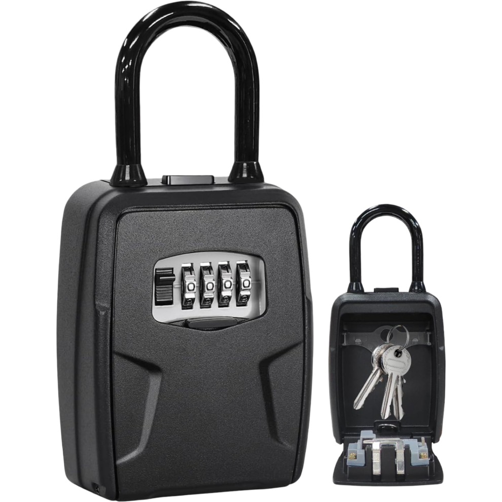 Wall Home Key Safe Box For Keys, Combination Code Lock, Black Â Key Box, Wall Safe Code, 4 Digit Keypad Lock, Coded Key Box, Black Key Box 5902362860757