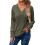 Dokotoo Damenpullover mit langem Ärmel, V-Ausschnitt – Eleganter grüner L — strickpullover damen grün, pullover dokotoo, pullover v ausschnitt 1