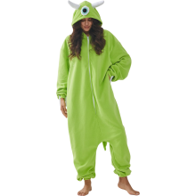 Women’s Pajama Jumpsuit Kigurumi with Hood Onesie Mike Wazowski Green M — mike wazowski onesie, womens kigurumi pajama, green kigurumi jumpsuit