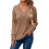 Dokotoo Damenpullover mit langem Ärmel V-Ausschnitt elegant Braun M — damenpullover dokotoo, brauner damenpullover, pullover mit v ausschnitt 1