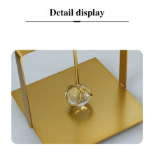 2X Napkin Holder Rack Organizer Tabletop Organization Metal Napkin Dispenser Tray for Cafe Dining Table Party Gold