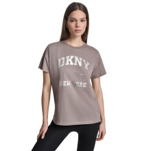 (8 UK, Mushroom) DKNY Womens/Ladies 1989 Shimmer Regular T-Shirt