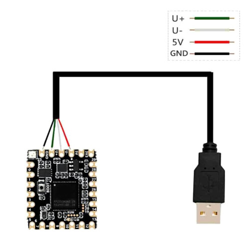 For Raspberry Pi  2 Stamp Hole Development Board RP2350-Core-A RP2350 Multifunction Dual Core Processor 1