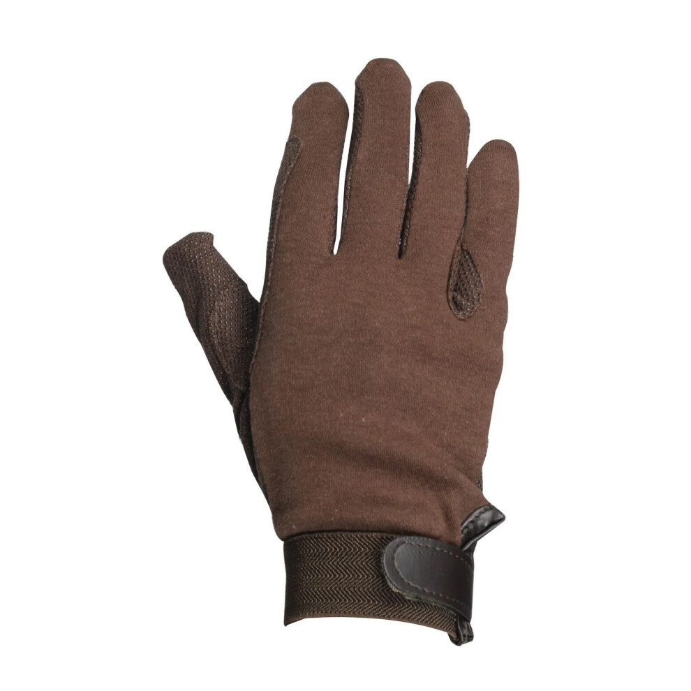 Dublin (Large, Brown) Adults Track Riding Gloves
