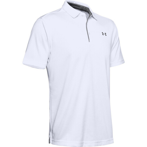 Under Armour (M, White/Graphite) Under Armour Mens Tech Polo Shirt