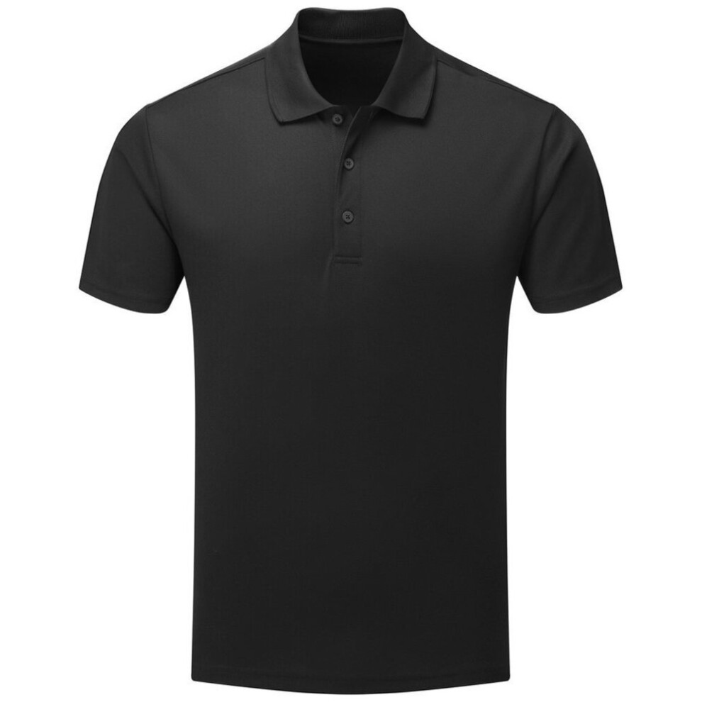 Premier (4Xl, Black) Mens Sustainable Polo Shirt