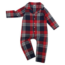(24-36 Months, Red/Navy) Larkwood Baby Tartan All-In-One Nightwear