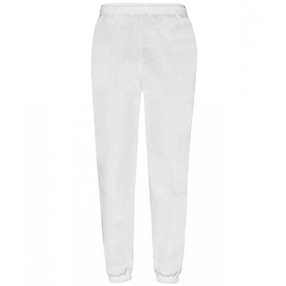 Fruit Of The Loom (Xl, White) Fruit Of Loom Mens Classic 80/20 Elasticated Sweatpants