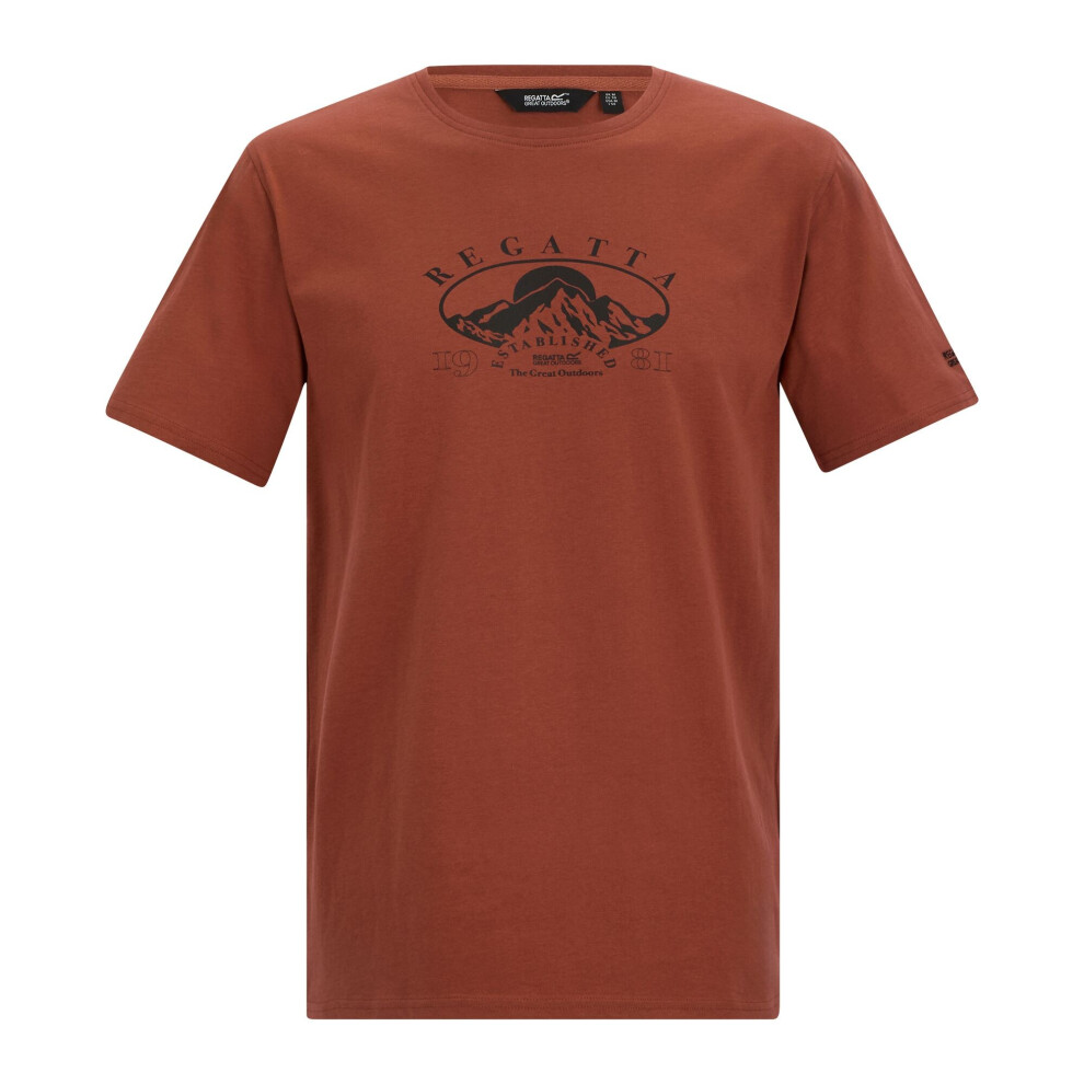 Regatta (5Xl, Brick Red) Mens Cline Ix Mountain T-Shirt