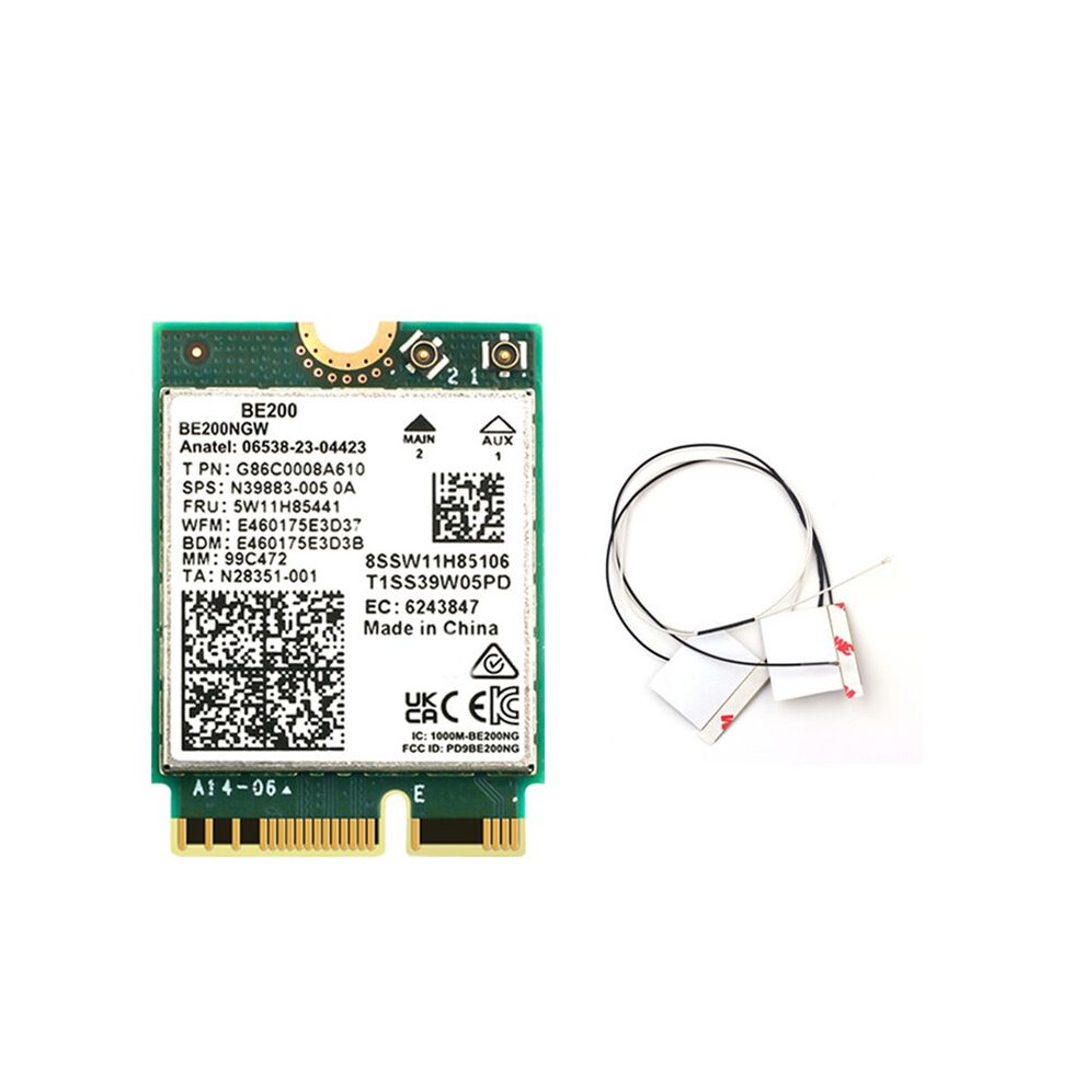 Be200 Wifi 7 Card+Built-In Antenna 2.4G/5G/6Ghz 5.4 Wifi Adapter 8774Mbps Wireless Network Card For Win10/11 4713105173925