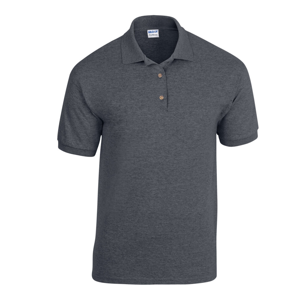 Gildan (3Xl, Dark Heather) Mens Dryblend Polo Shirt