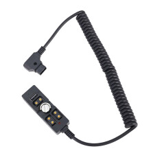 PU D Tap Mannelijk Naar 3-Poorts Vrouwelijk Splitter, 5V USB-Indicator 1/4 Inch Handschroefvoedingskabelconnector voor RED V-Montage