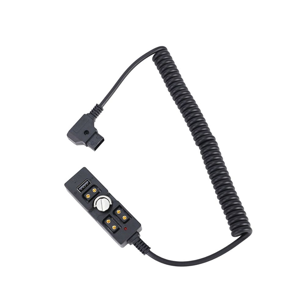 Pu D Tap Male To 3 Port Female Splitter ,5V Usb Indicator 1/4In Hand Screw Power Cable Connector For V Mount Red 6032746041836