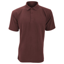 (XL, Burgundy) UCC 50/50 Mens Plain Pique Short Sleeve Polo Shirt
