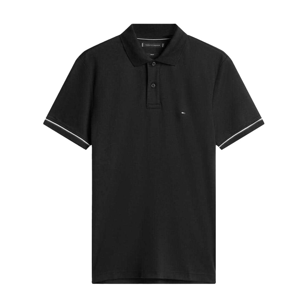 Tommy Hilfiger (Xxl, Black) Mens Liquidtip Collared Short-Sleeved Polo Shirt