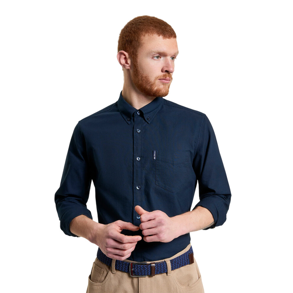 Ben Sherman (Xxl, Dark Navy) Mens Signature Oxford Long-Sleeved Shirt