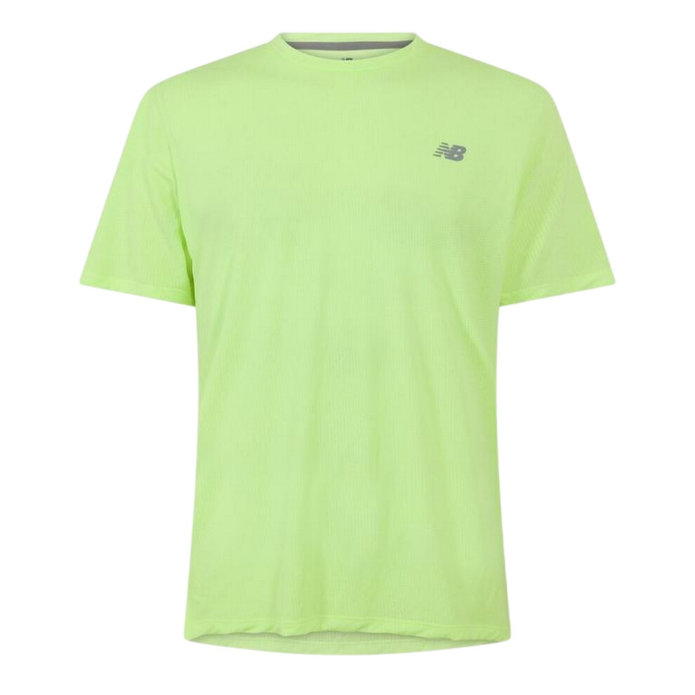 New Balance (S, Green) Mens Essentials Running T-Shirt