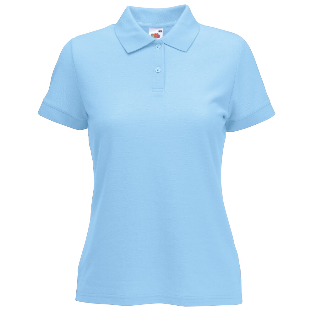 Fruit Of The Loom (2Xl, Sky Blue) Womens/Ladies Lady Fit Short-Sleeved Polo Shirt