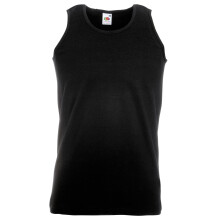 (5XL, Black) Fruit Of The Loom Mens Athletic Sleeveless Vest / Tank Top