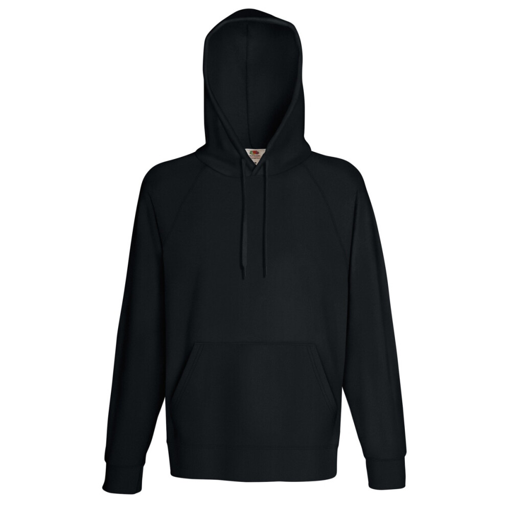 Fruit Of The Loom (2Xl, Black) Mens Lightweight Hooded Sweatshirt / Hoodie (240 Gsm)