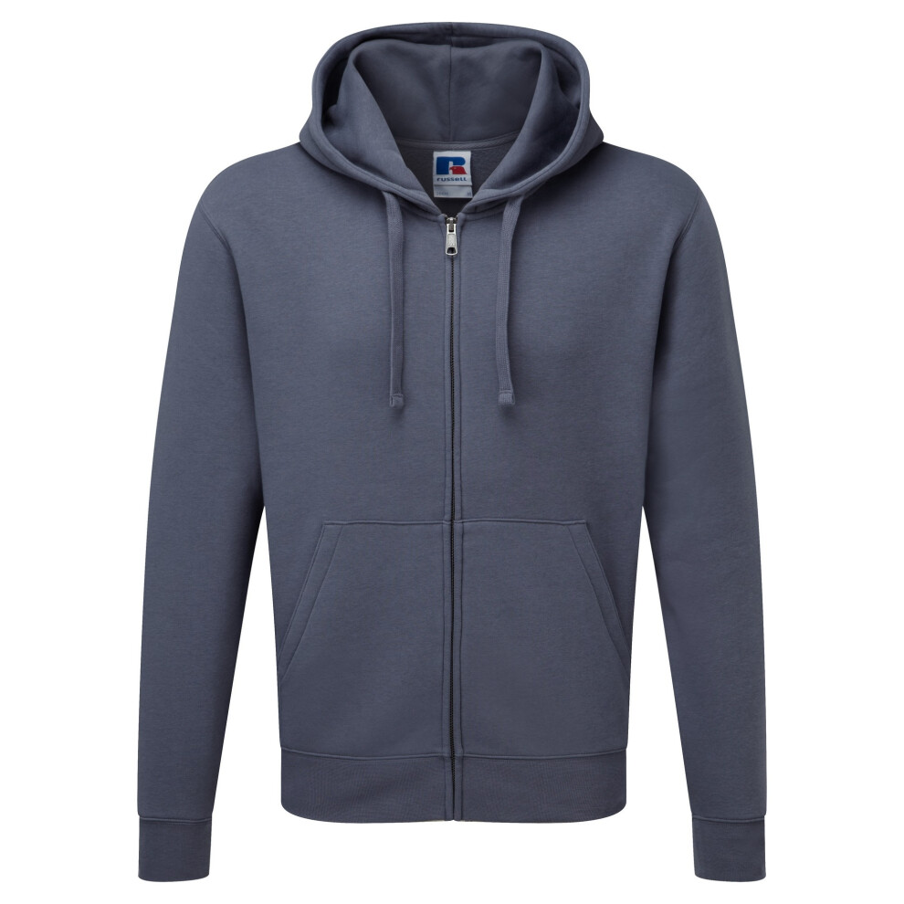 Russell (2Xl, Convoy Grey) Mens Authentic Full Zip Hooded Sweatshirt / Hoodie