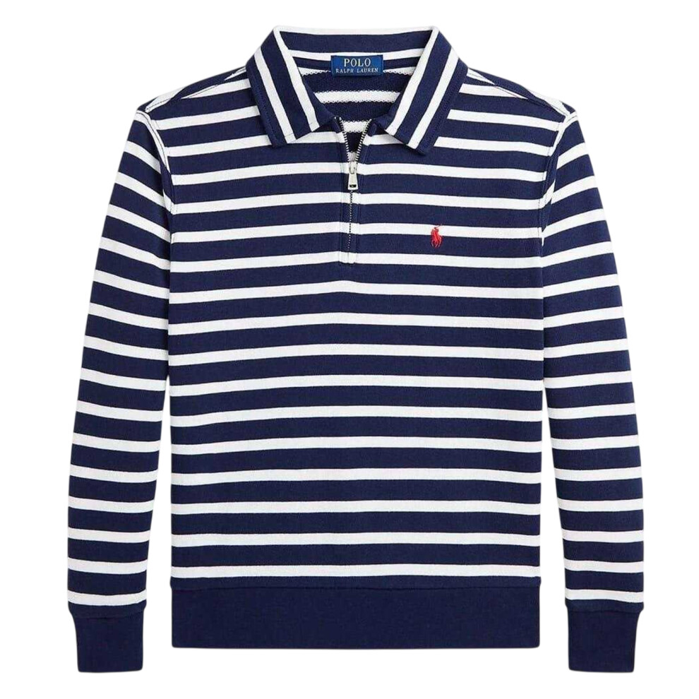 Ralph Lauren (8 Years, Navy) Boys Striped Sweatshirt