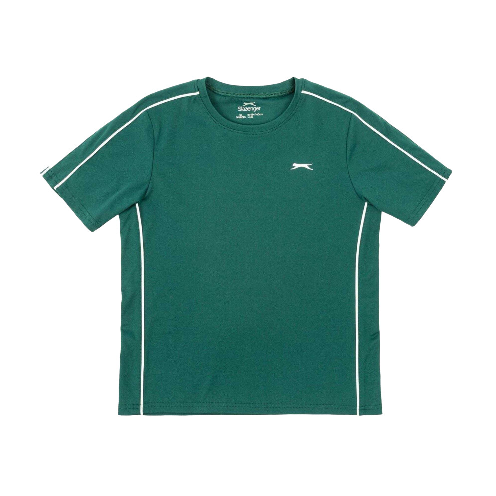 Slazenger (11-12 Years, Forest Green) Boys Tennis Lightweight T-Shirt