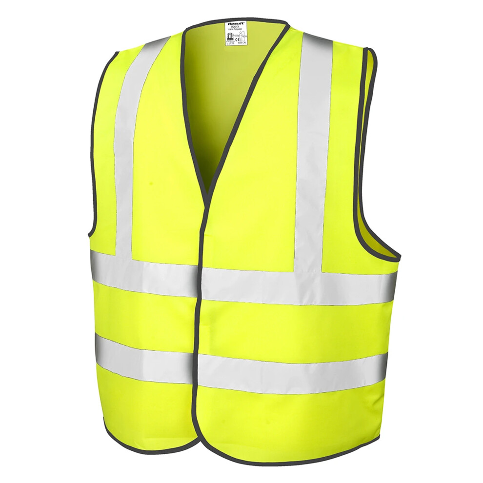 Result (L/Xl, Fluorescent Yellow) Mens Core Safety Hi Viz Vest