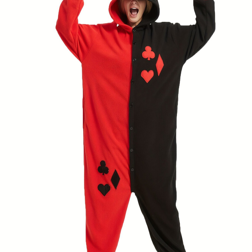 Photos - Fancy Dress (8) Unisex Adult Hooded Pajamas, Cartoon Animal Style, Soft Plush Thickened Cosplay Novelty Onesie Costume, Long Sleeve Part