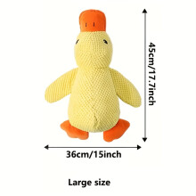 (Large) 1pc Pet Toy Plush Little Yellow Duck Dog Chew Toy - Dog Companion, Chew-Resistant and Playable - Interactive Play and Teething