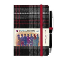Auld Lang Syne Grey Mini Hardback Notebook with Pen 10.5cm x 7cm by Wa