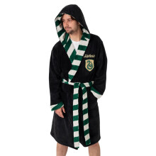(M, Black) Harry Potter Unisex Adult Slytherin Hooded Robe