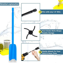 8-Teiliger Epoxid-Mischeraufsatz für Bohrer, Wiederverwendbare Farbe und Harzmischpaddel zum Mischen Von Epoxidharz, Farbe, Keramikglasur