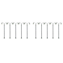 10Pcs Model Railway Lamp Lattice Mast Light HO 1:87 Scale LED Street Light Train Layout Toys Garden Decoration Crafts