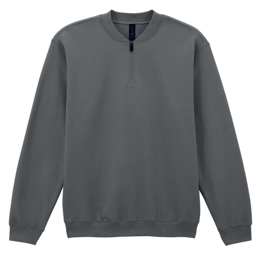 Gildan (Xxl, Charcoal) Unisex Adult Softstyle Midweight Quarter Zip Sweatshirt