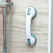 (green) No Drill Suction Grab Bar, Bathroom Safety Handle for Elderly Kids Toilet Bathtub