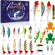 Set de Señuelos Calendario de Adviento de Pesca 24 Días Regalo para Hombres — accesorios pesca, regalo pescador