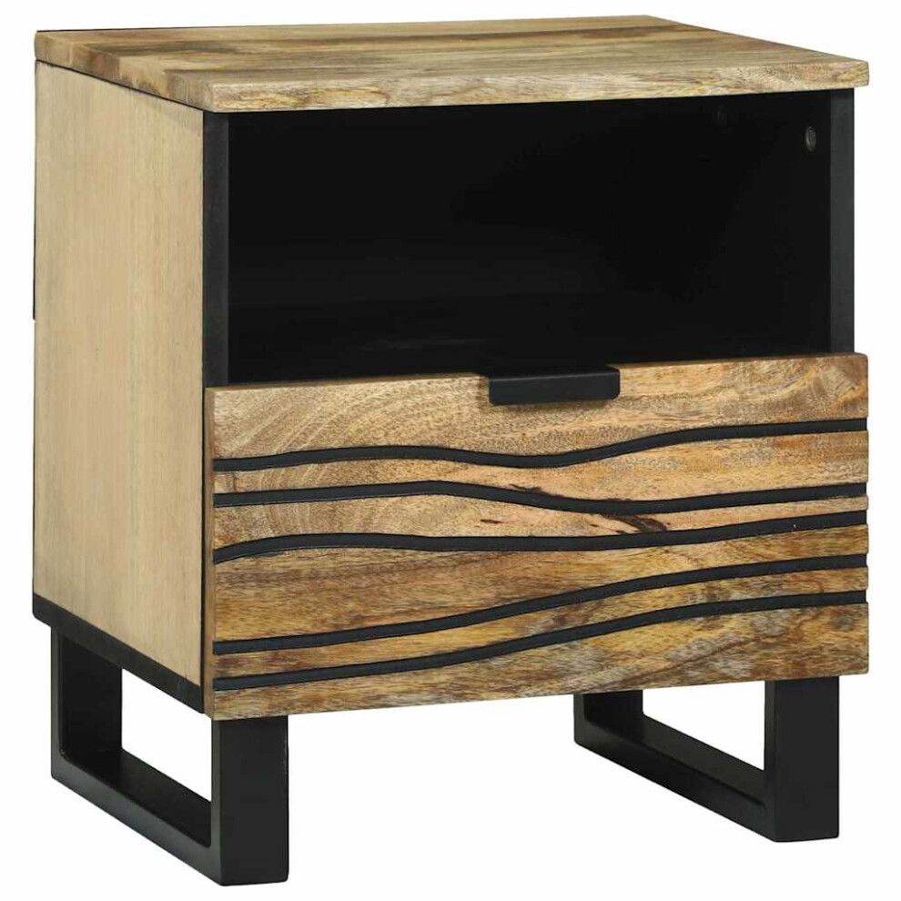 VIDAXL Solid Acacia Wood Bedside Cabinet - Brown - 40 x 33 x 46 cm - Image 2